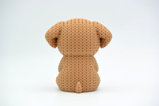Knitted Dog With Heart - Valentine's Day